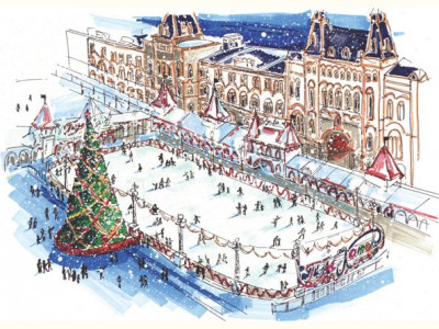 Каток на Красной Площади / Ice rink in Red Square