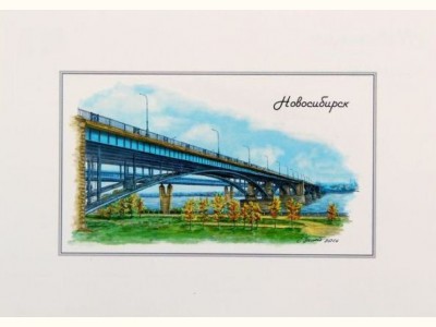 Новосибирск. Коммунальный мост через реку Обь